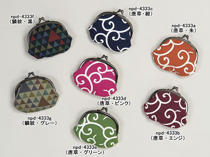 がま口財布 小銭入れ 和風 レトロ がま口ポーチ お財布 丸型 : カメヤ
