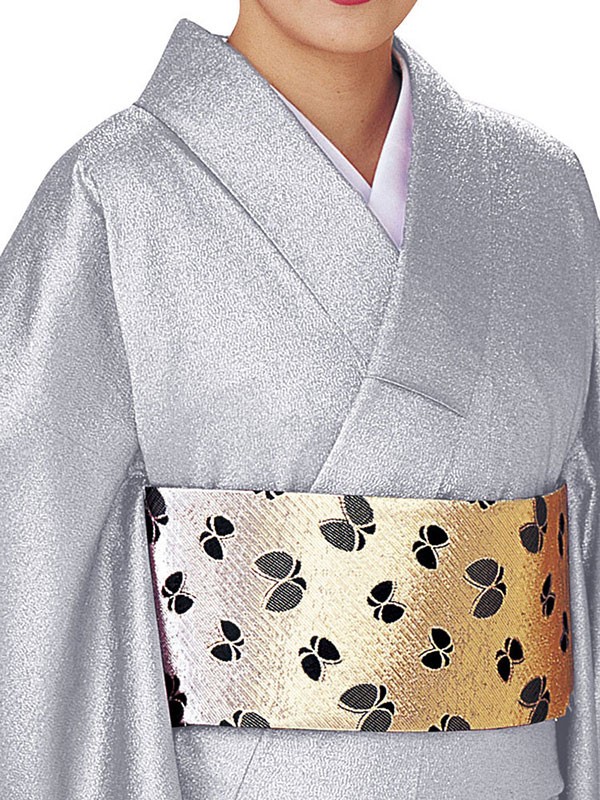 色無地 着物 反物 ラメ 踊り 舞台 ステージ 日本製 オーロラ 洗える