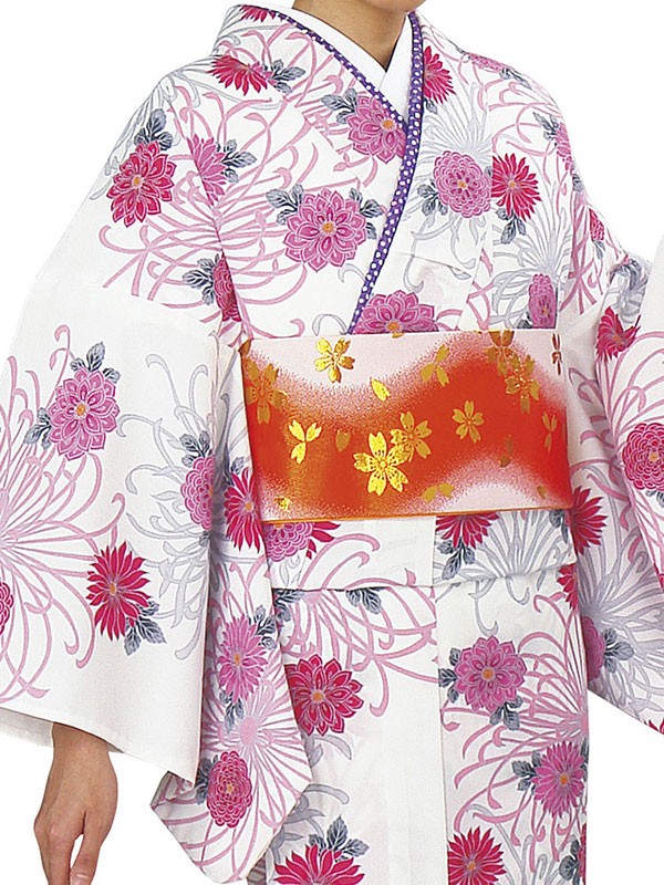 小紋 着物 反物 レディース 手染め 踊り 舞台 大正ロマン 洗える着物