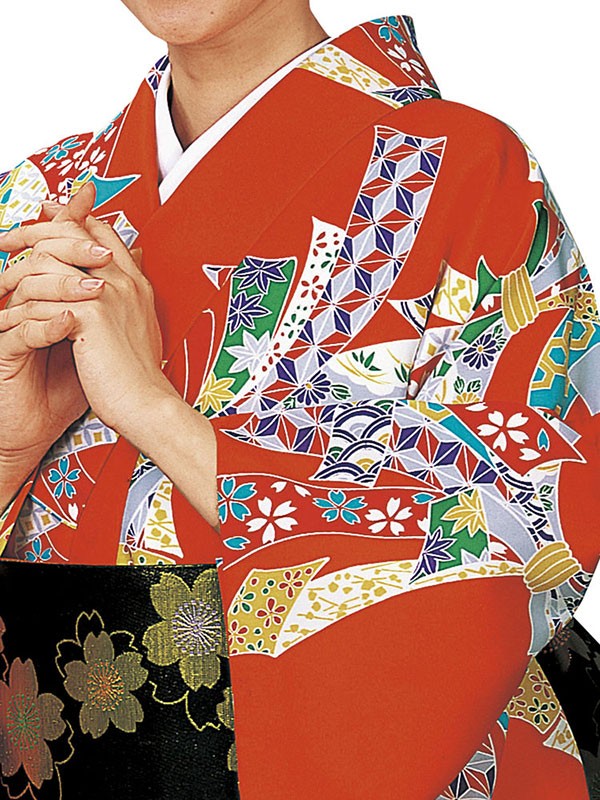 小紋 着物 反物 レディース 手染め 踊り 舞台 大正ロマン 洗える