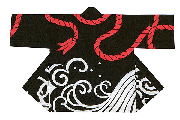 祭り 半纏 法被 はっぴ メンズ レディース 袢天 祭半纏 半天 本染め 黒