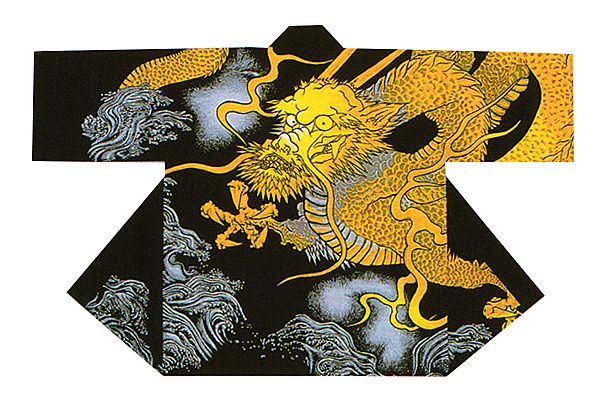 祭半纏 祭り 半纏 長 法被 はっぴ メンズ レディース 袢天 祭半纏 半天 本染め