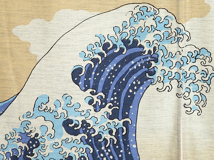 のれん 暖簾 おしゃれ 和風 ロング 浮世絵のれん 85×150cm 神奈川沖浪