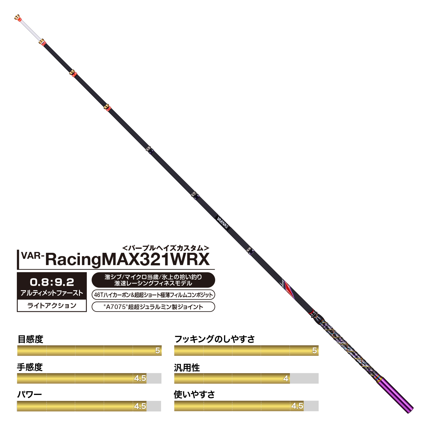  Varivas graphite Works pond smelt tip RacingMAX321WRX