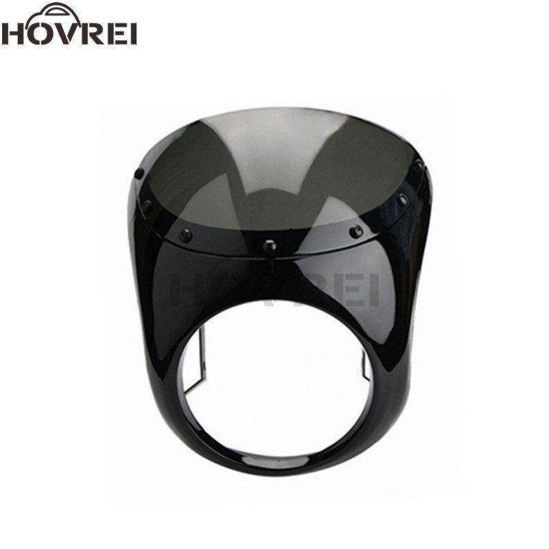  bike head light fairing windshield mount Cafe Racer lamp steering wheel Harley all-purpose 7 -inch retro 