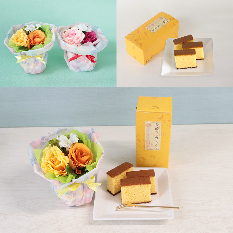  Mother's Day gift 2024 present flower free shipping art flower rose hydrangea eko back sweets set confection . flower castella pink yellow bonus etc. 5%