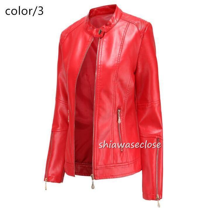  кожаный жакет женский 40 плата 50 плата кожаная куртка байкерская куртка блузон мотоцикл кожаный жакет простой внешний надеты .. модный 