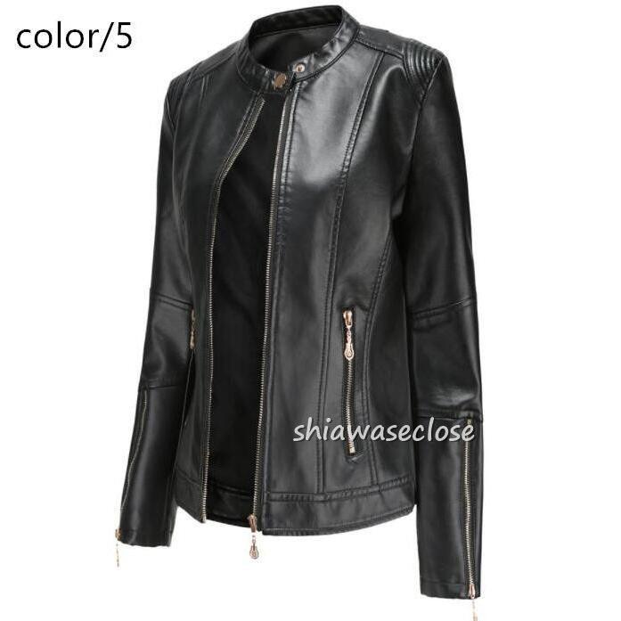  кожаный жакет женский 40 плата 50 плата кожаная куртка байкерская куртка блузон мотоцикл кожаный жакет простой внешний надеты .. модный 