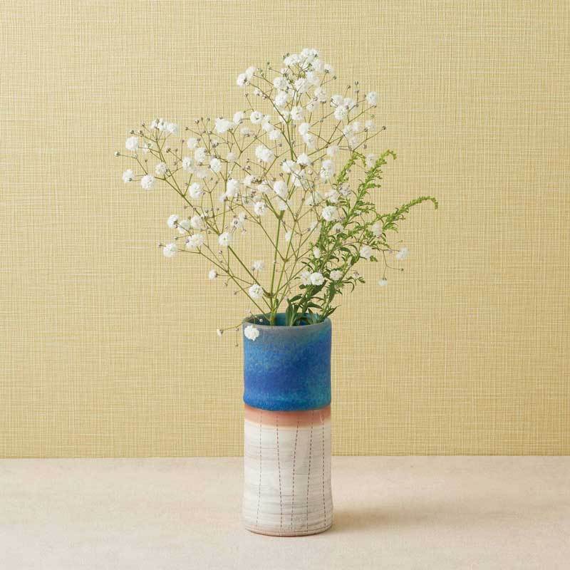 土火人 山田義力 花器　フラワーベース　一輪挿し 土火人 山田義力 花器フラワーベース一輪挿し