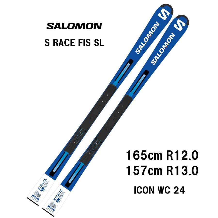 25 SALOMON Salomon S/RACE FIS SL + ICON WC 24 skis racing SL