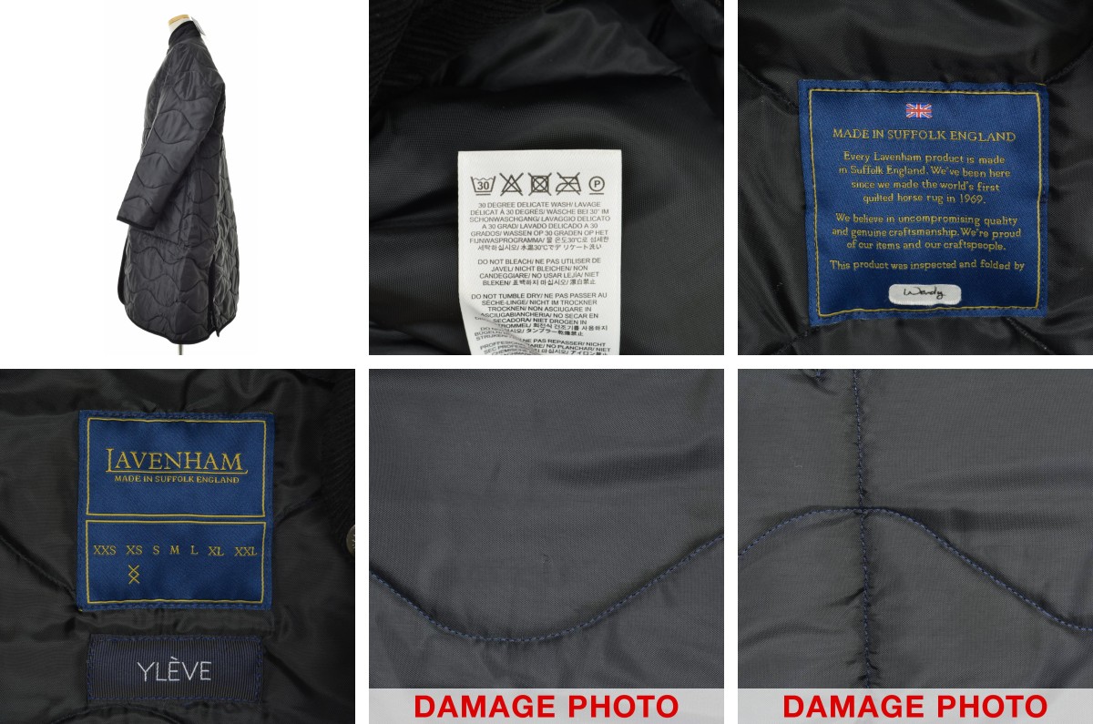 LAVENHAM × YLEVE / Lavenham ×ire-b23AW 1683210152 специальный заказ STAND COLLAR COAT стеганое пальто 