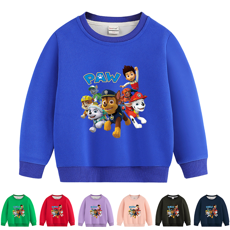 pau Patrol (Paw Patrol) весна осень новый продукт ребенок одежда футболка pau Patrol тренировочный длинный рукав tops мужчина девочка детская одежда casual детская одежда подарок 