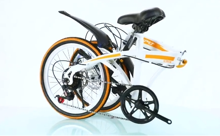  foldable bicycle 20 -inch 7 -step gear compact storage light weight disk brake saddle. height adjustment for adult for children street riding commuting going to school present men's lady's 