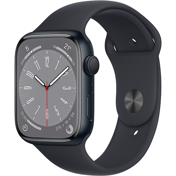 Apple Apple Watch Series 8 GPSモデル 45mmミッドナイトアルミニウムケースとミッドナイトスポーツバンド レギュラー MNP13J/A Apple Watch Apple Watch Series 8 スマートウォッチ本体の商品画像
