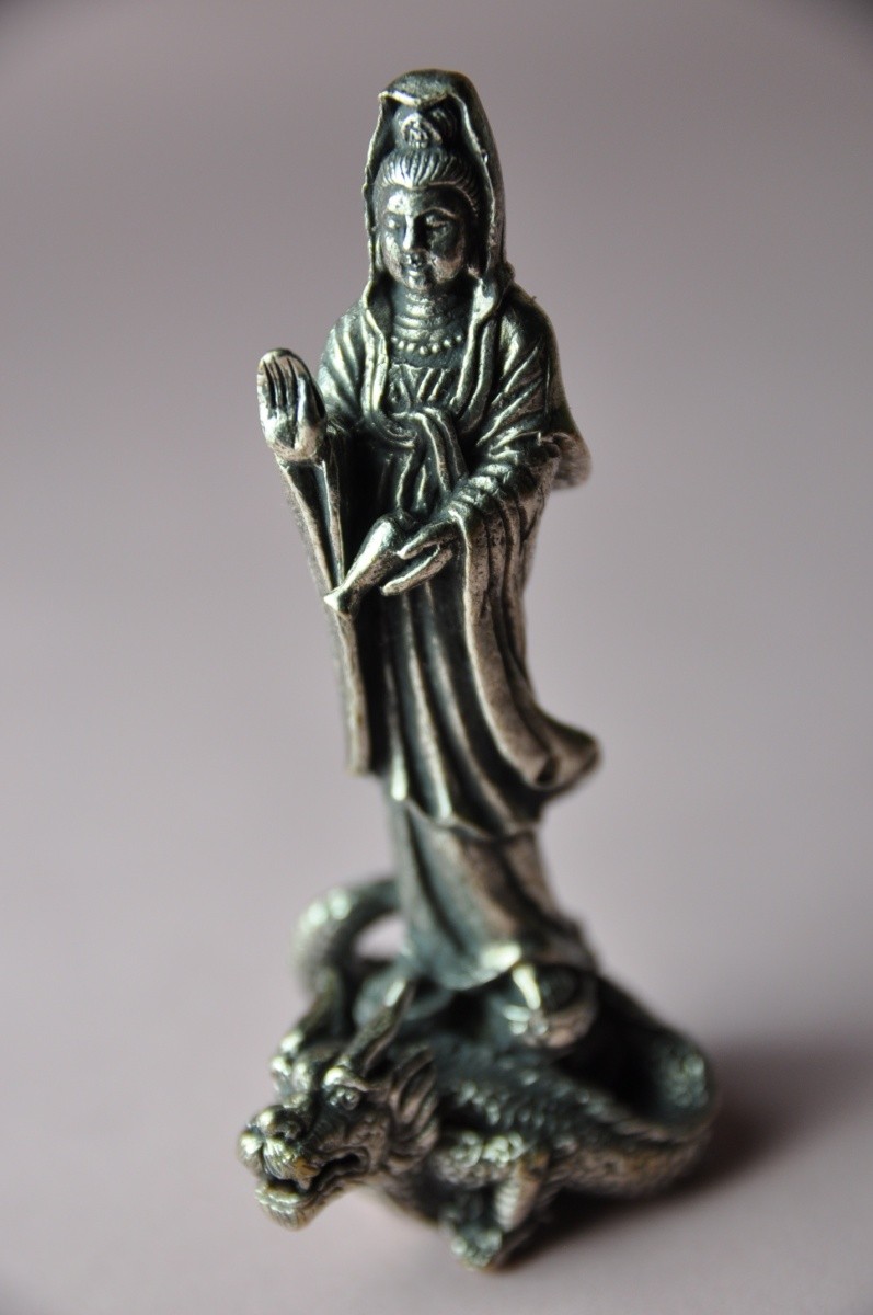  dragon ..... sound bodhisattva Mini metal Buddhist image [ free shipping ]BT198 C342