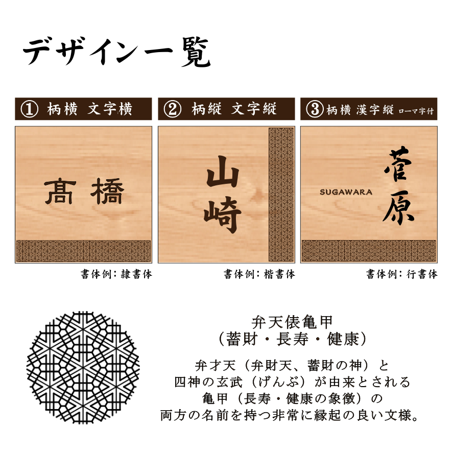 表札 木製 現代の名工監修 弁天俵亀甲 おしゃれ 招福 開運 風水 国産ひのき 名入れ 縁起 オーダー 戸建て 150 150 和柄 和風 レーザー彫刻 玄関 送料無料 表札 サインプレート かたち