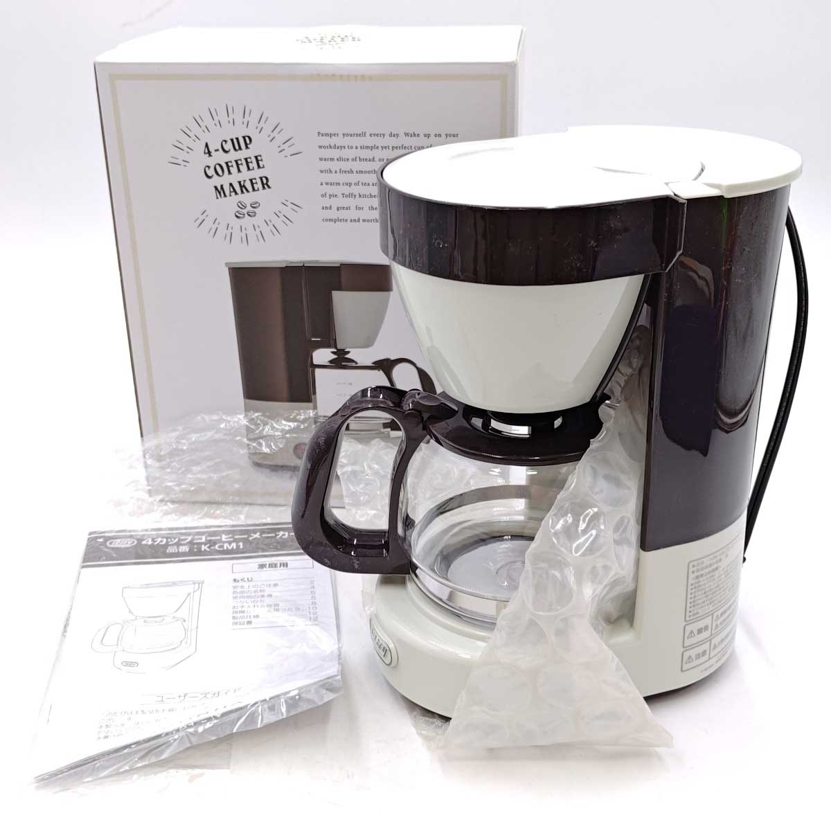ラドンナ コーヒーメーカー 「Toffy」（4杯分） K-CM1-AW ASH WHITE dwos6rj ラドンナ Toffy 4カップコーヒーメーカー K-CM1-AW（アッシュホワイト