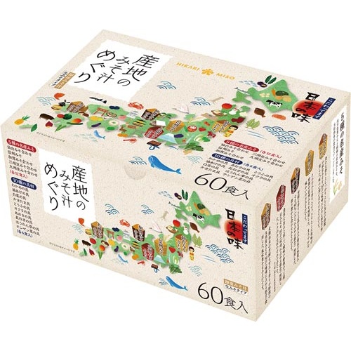 ひかり味噌 産地のみそ汁めぐり 60食入 5種×1箱の商品画像