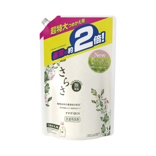 P&G さらさ 衣料用洗剤 [つめかえ用] やさしい柑橘系の香り 1640g × 6