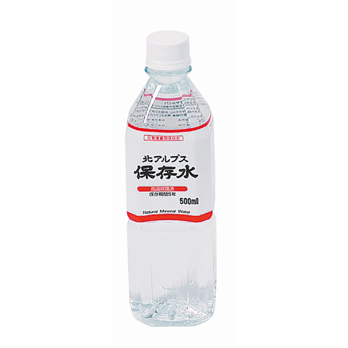 5年 北アルプス 保存水 500ml × 24本 ペットボトル 保存水の商品画像
