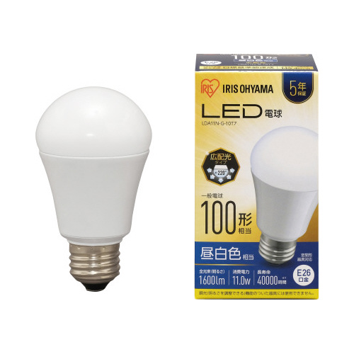 IRIS OHYAMA LED電球 LDA11N-G-10T7 （昼白色相当） LED電球、LED蛍光灯の商品画像
