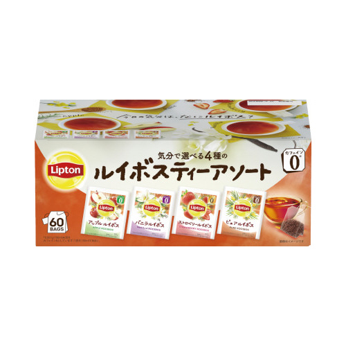 Lipton リプトン ルイボス 4種アソート ノンカフェイン ティーバッグ 60袋 ×1セット ティーバッグ紅茶の商品画像