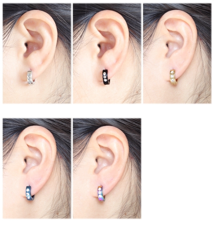 から厳選した ピアス 両耳用 フープピアス アクセサリー 男女兼用 メンズ 男性 レディース 婦人 女性 ラインストーン シンプル かっこいい おしゃれ かわいい Avmap Gr