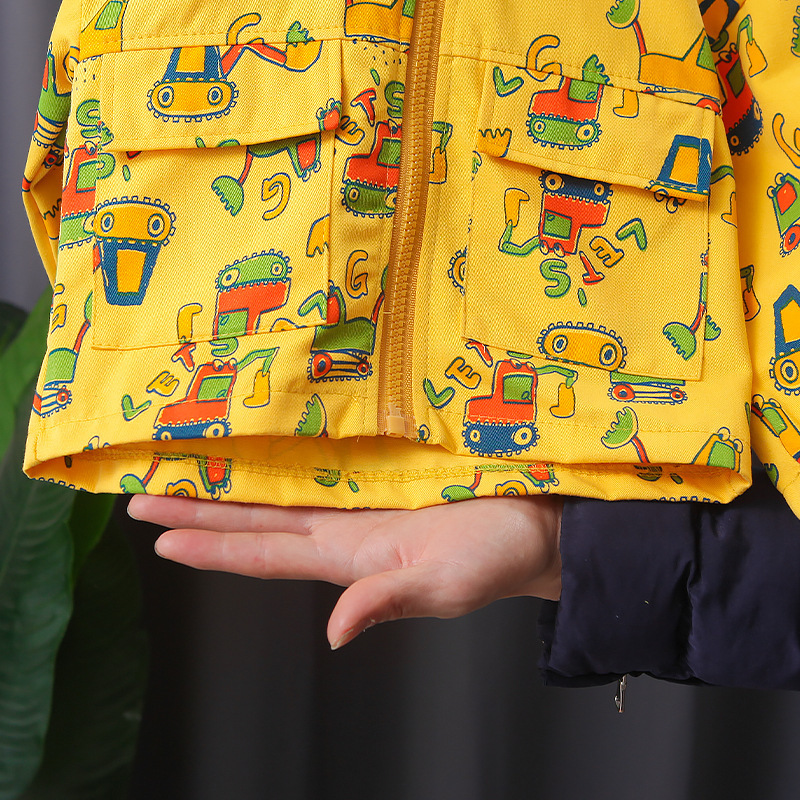 ブルゾン キッズ ベビー 子供用 男の子 アウター フード付き 耳付き 長袖 プリント イラスト ロボット カジュアル おしゃれ かわいい かっこいい ギフ 包装