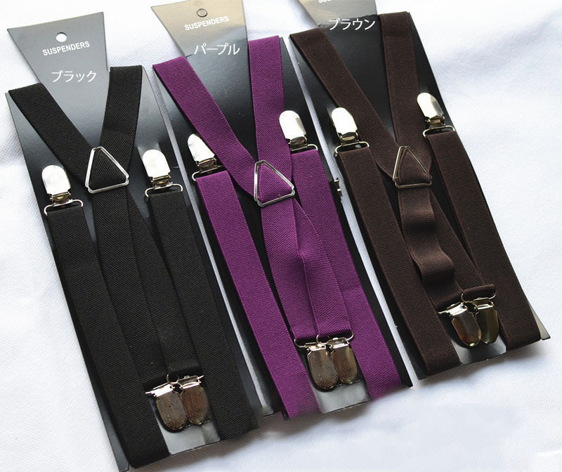  suspenders lady's men's man and woman use fashion accessories accessory X type clip plain pretty stylish casual commuting style exactly 