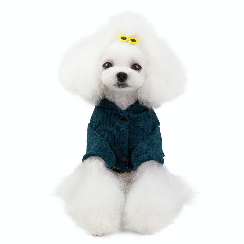 送料無料 ペットウェア 袖あり ドッグウェア 英字ロゴ 猫用 犬用 セーター メガネ 洋服 ニット イラスト