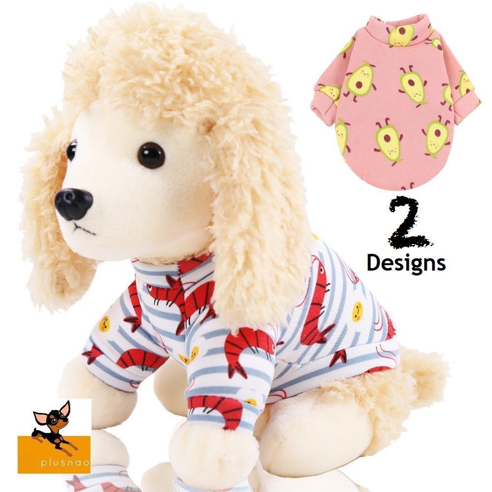 ドッグウェア ペット服 犬 Dog 裏起毛 半袖 アボカド エビ イラスト プリント かわいい キュート お散歩 お出かけ Pet Kawaemon 通販 Yahoo ショッピング