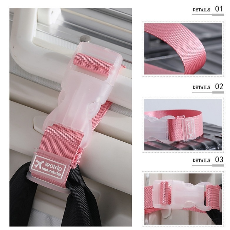  luggage strap hand luggage holder suitcase belt luggage fixation belt hanging lowering one touch buckle Carry clip bag bag bag trunk .