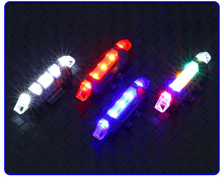  bicycle tail light USB charge LED safety light tail light rear light simple cycle nighttime safety 
