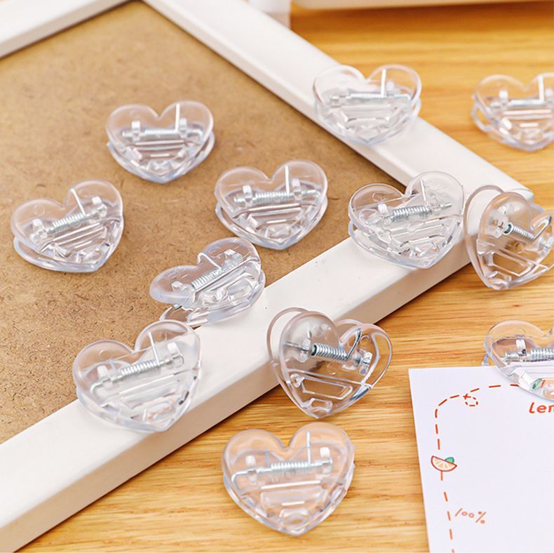  зажим канцелярские товары прозрачный Heart type зажим одиночный товар прозрачный память зажим документы регулировка канцелярские товары офисная работа сопутствующие товары пакет .. кухня зажим симпатичный 