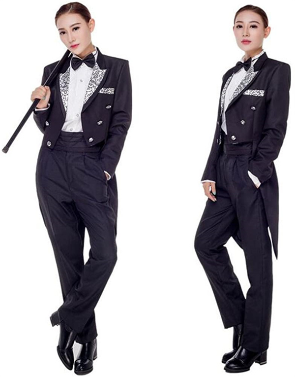  формальный костюм 4 позиций комплект для мужчин и женщин женский мужской фрак age - смокинг maji автомобиль n одежда свадьба презентация темно синий прохладный вечеринка Junior Magic костюм 