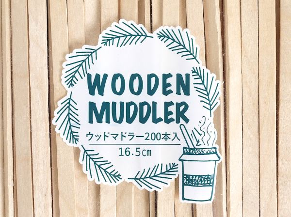  wooden muddler 16.5cm 200 pcs insertion 
