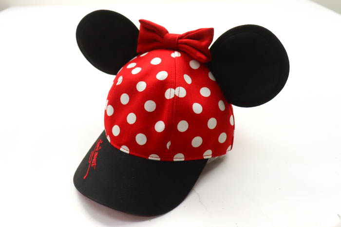  Disney park s колпак minnie зажим задний шляпа бренд Kids для девочки красный × черный Disney Parks
