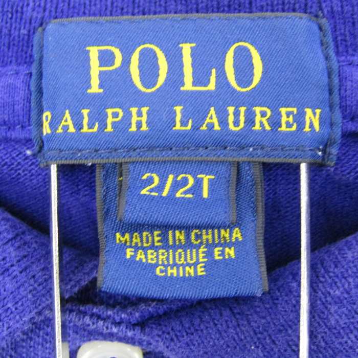  Polo * Ralph Lauren рубашка-поло с коротким рукавом . изначальный Mark одноцветный tops 95 соответствует baby для мальчика 2T размер голубой POLO RALPH LAUREN