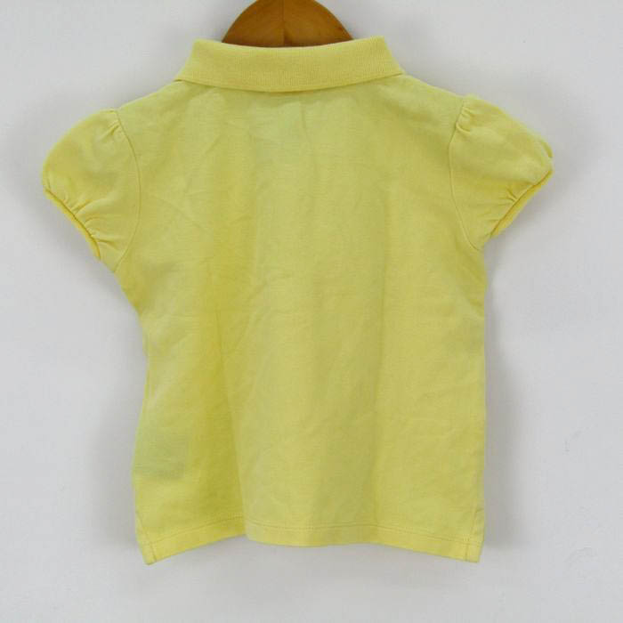  Ralph Lauren рубашка-поло с коротким рукавом Polo Mark оборка пуховка рукав tops стрейч baby для девочки 24M размер желтый RALPH LAUREN