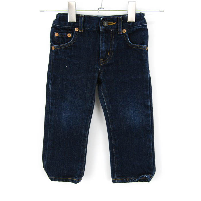  Edwin Denim брюки одноцветный Zip fly хлопок сделано в Японии низ baby для мальчика 80(XS) размер темно-синий EDWIN
