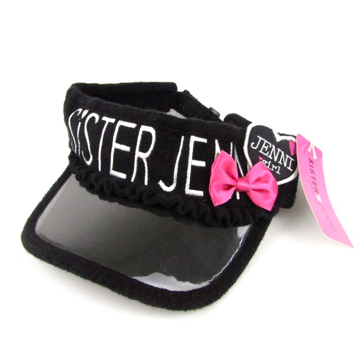 si Star Jenni козырек не использовался Logo вышивка шляпа бренд Kids для девочки 52cm размер черный SISTER JENNI