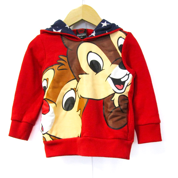  baby doll Parker tops тянуть over тренировочный chip &amp; Dale baby для мальчика 90 размер красный × чай BABYDOLL