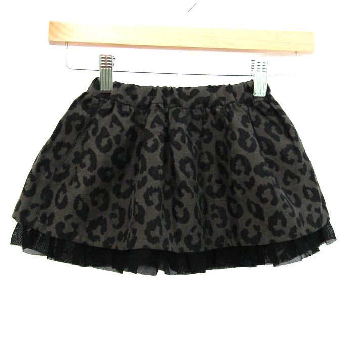  Bebe юбка низ gya The - Leopard рисунок baby для девочки 90 размер чёрный × чай BeBe
