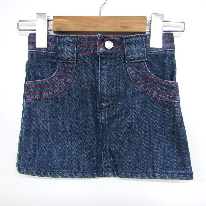  X-girl Denim юбка узкая юбка сделано в Японии baby для девочки 2T размер темно-синий X-girl