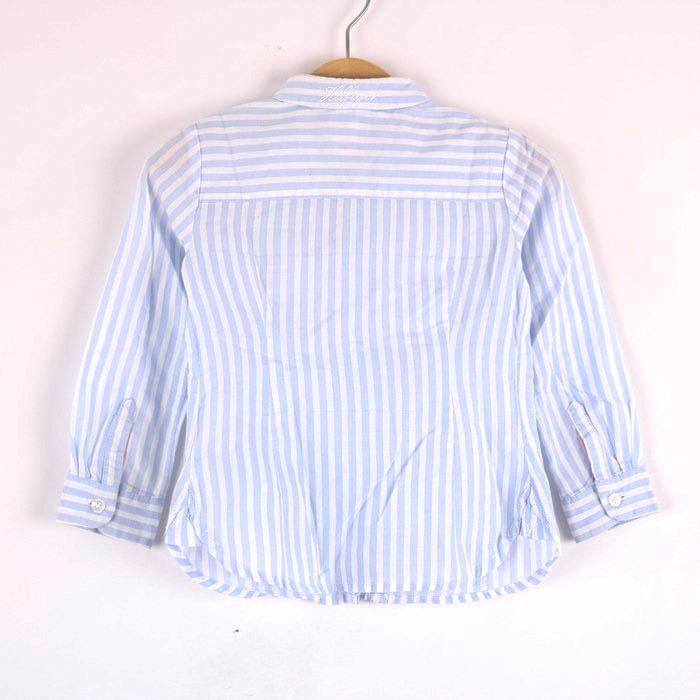  Tommy Hilfiger рубашка с длинным рукавом полоса рисунок tops baby для мальчика 92 размер голубой × белый TOMMY HILFIGER