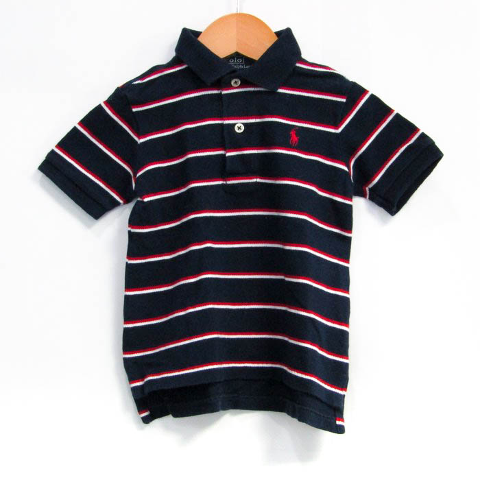  Polo bai Ralph Lauren рубашка-поло tops короткий рукав окантовка рисунок baby для мальчика 80 размер темно-синий Polo by Ralph Lauren
