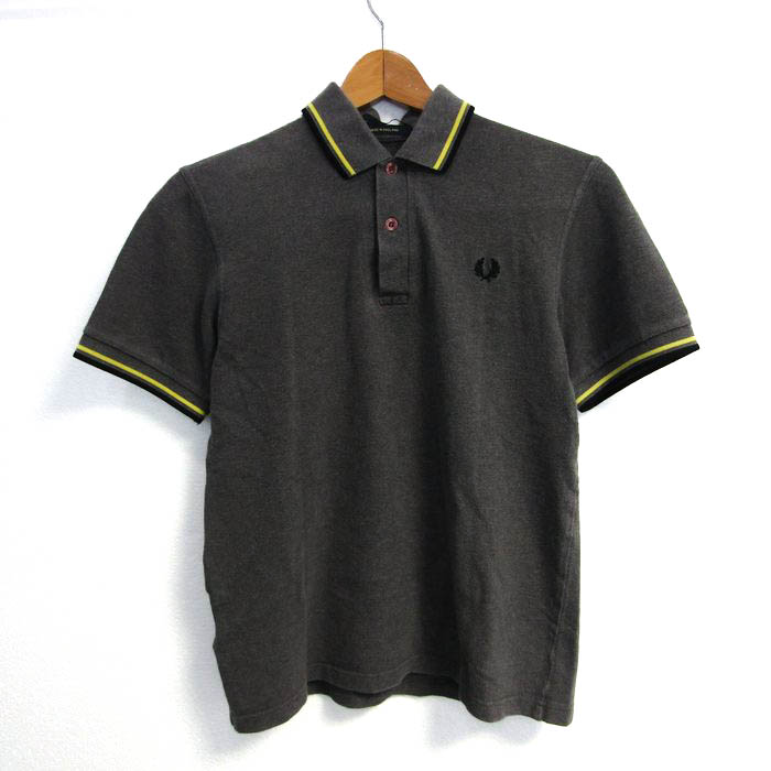  Fred Perry рубашка-поло короткий рукав Logo tops baby для мальчика 91 размер серый серия FRED PERRY