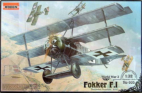 RODEN ドイツ フォッカー F.I三葉戦闘機 WW-I （1/32スケール 032T605） ミリタリー模型の商品画像