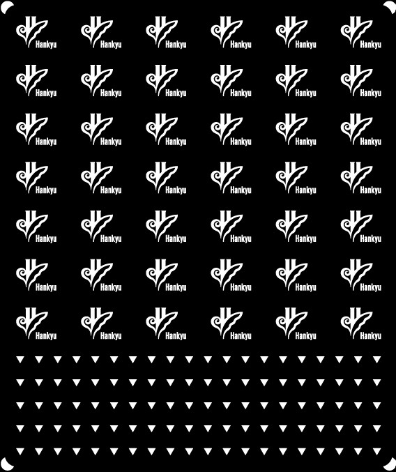 京神模型 京神模型 阪急電車 社紋・ドアコック表示（スミレマーク−白色【単色刷りインレタ〈白〉】20～50両分 KLC101A Nゲージ車両のアクセサリー、パーツの商品画像