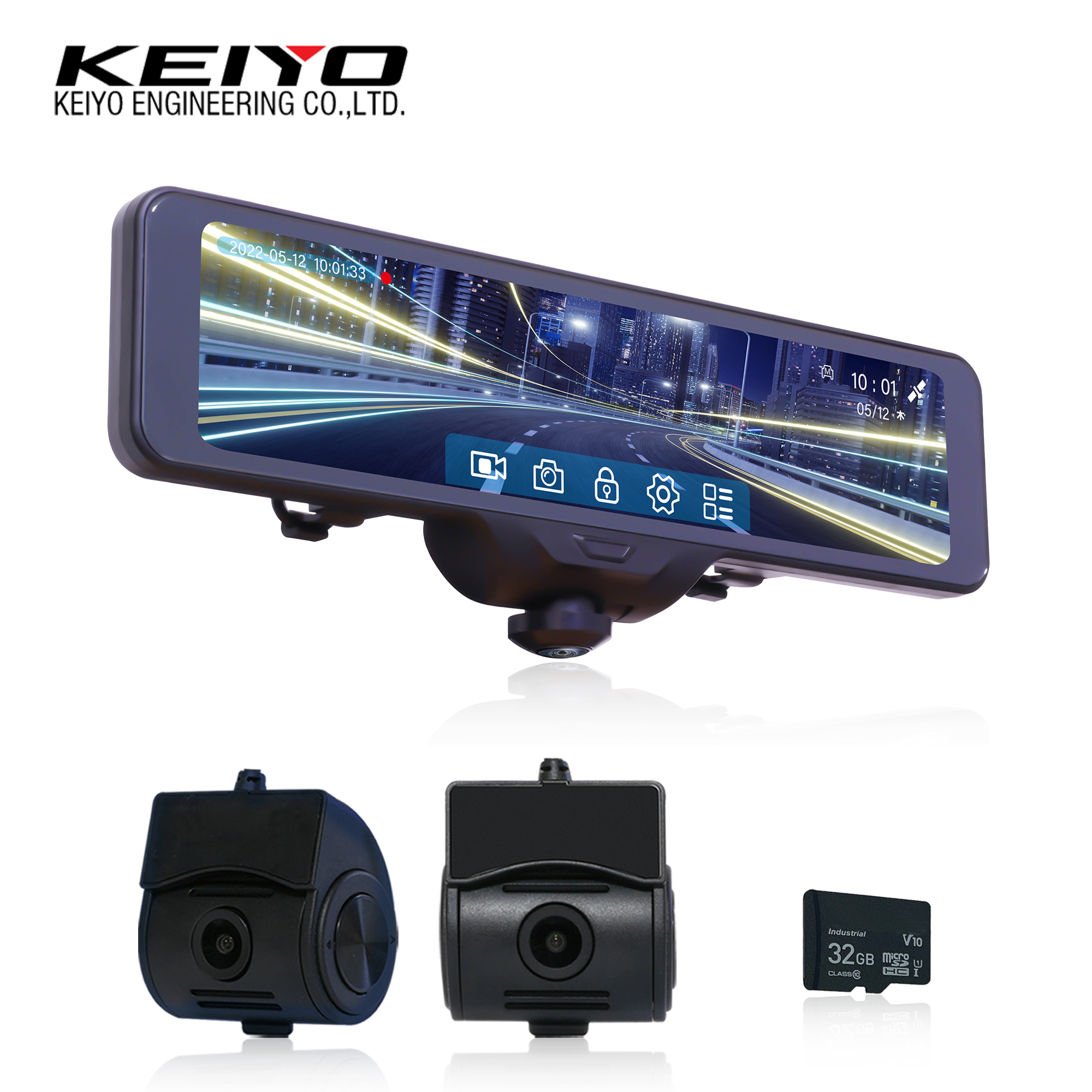 KEIYO ケイヨウ AN-R106Pro 前後＋360°のカメラ10.7インチ大型スマート